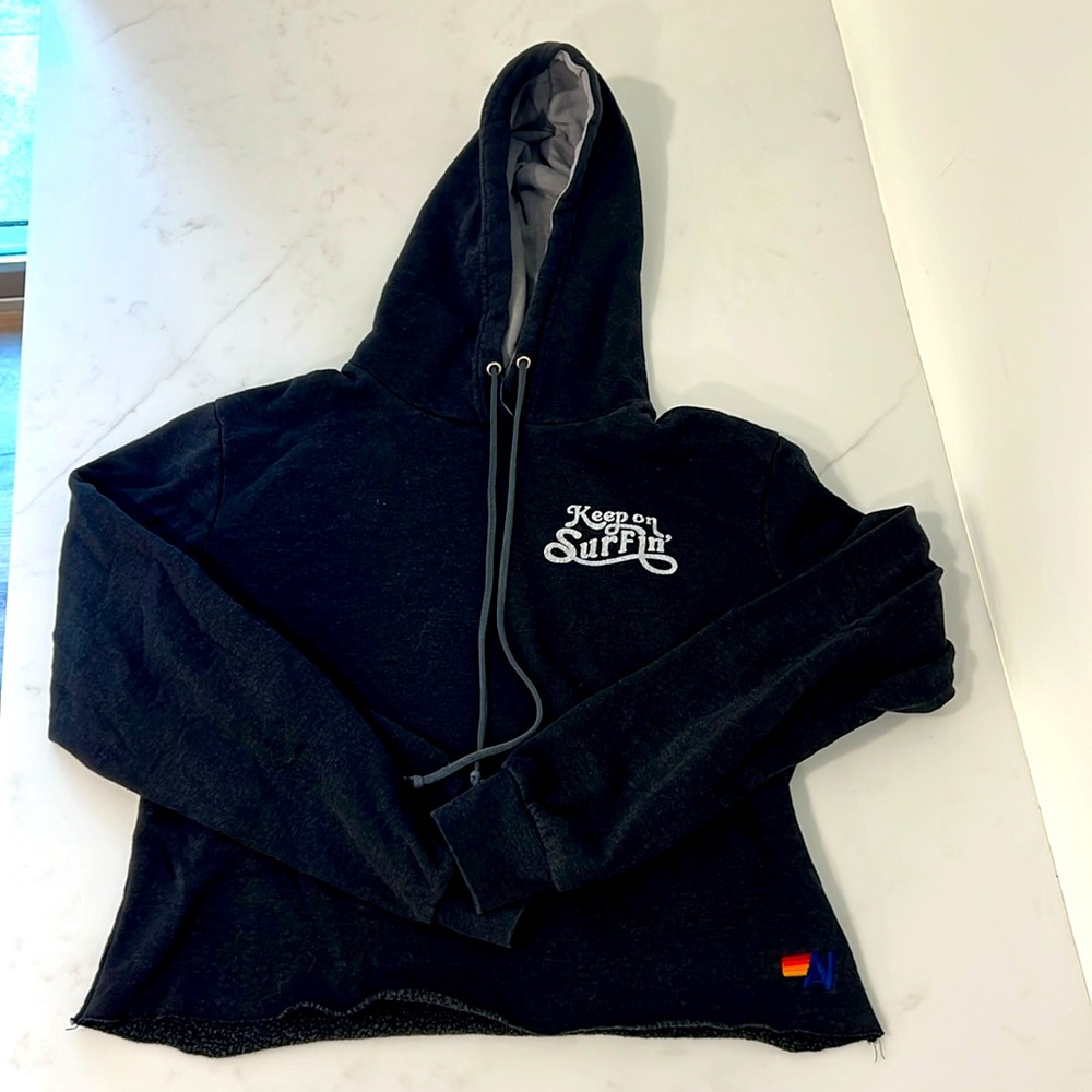 Aviator Nation M Cropped Hoodie